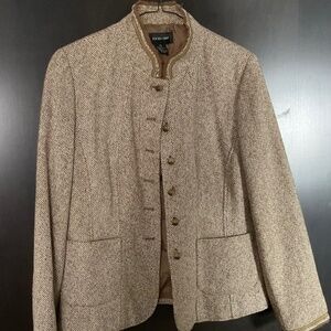 Beige tweed jacket